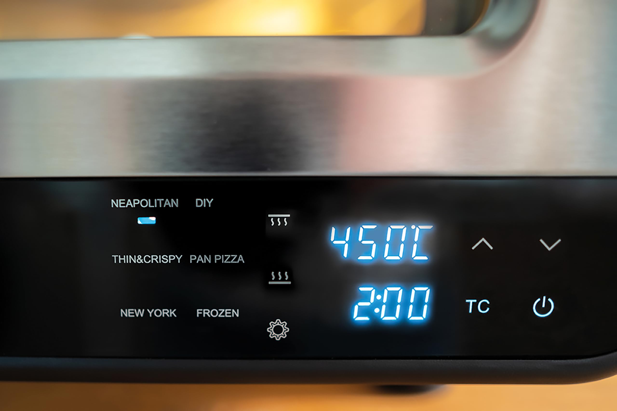 Unold Pizzaofen LUIGI 68816 | Elektrischer Pizza Ofen aus rostfreiem Edelstahl mit Pizzastein mit bis zu 450°C, nur ca. 2 Minuten Backzeit, energiesparend, 1.700 Watt