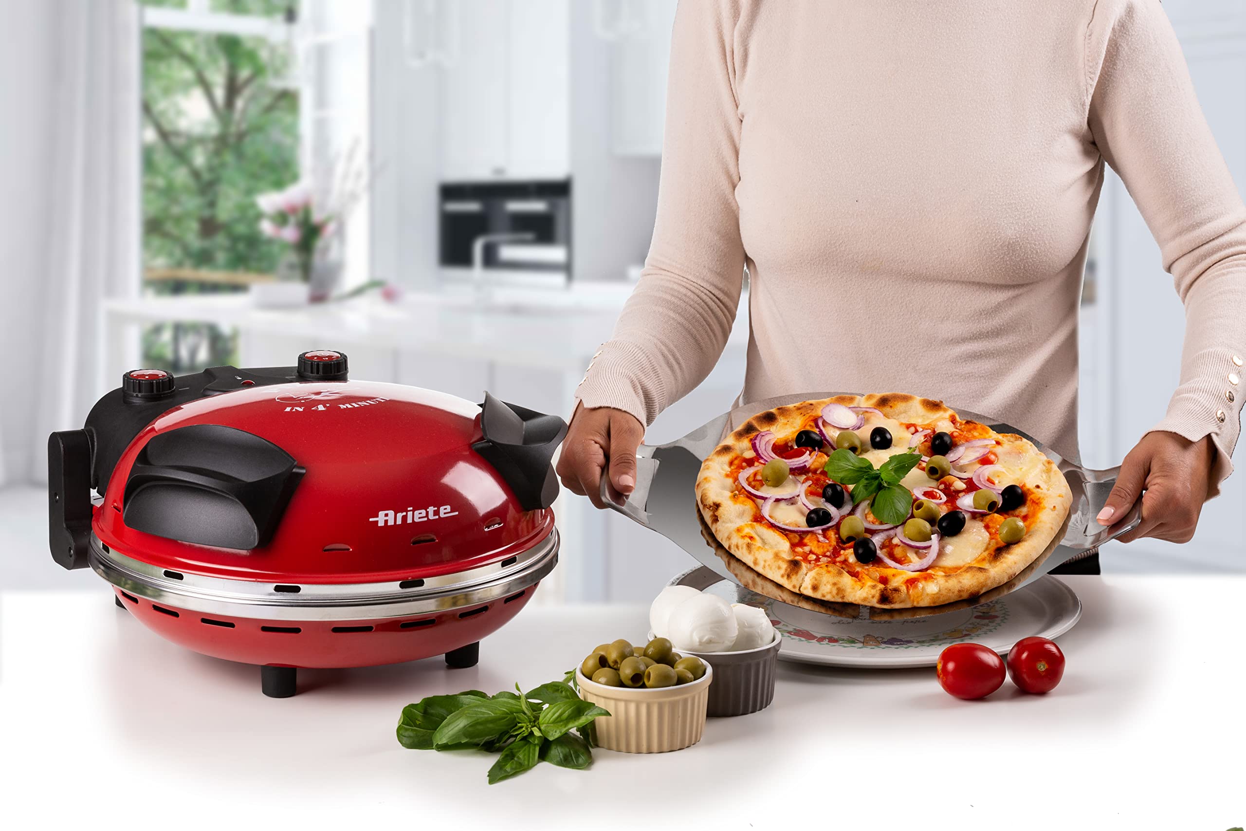 Ariete Pizzaofen Da Gennaro 1200 W Rot und Schwarz