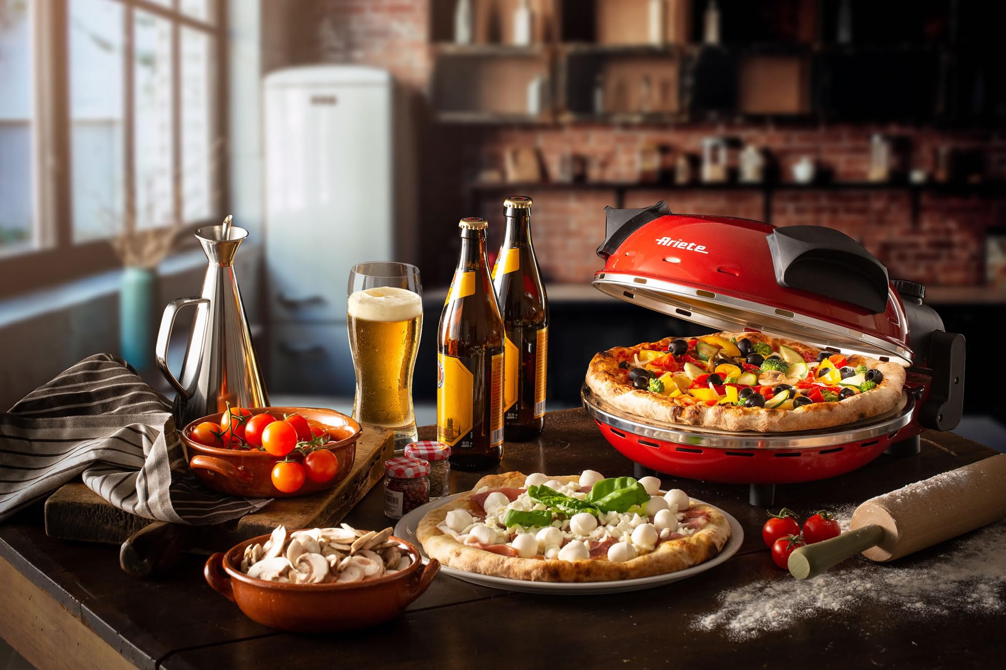 Ariete Pizzaofen Da Gennaro 1200 W Rot und Schwarz